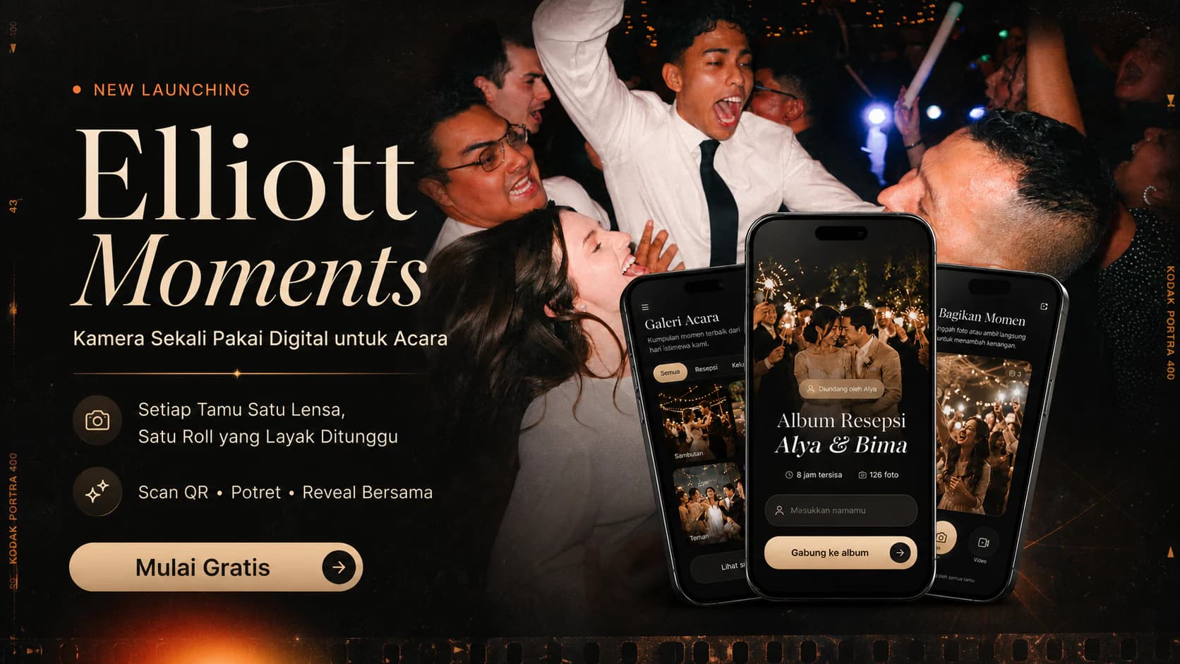 Elliott Moments, kamera sekali pakai digital untuk mengabadikan acara